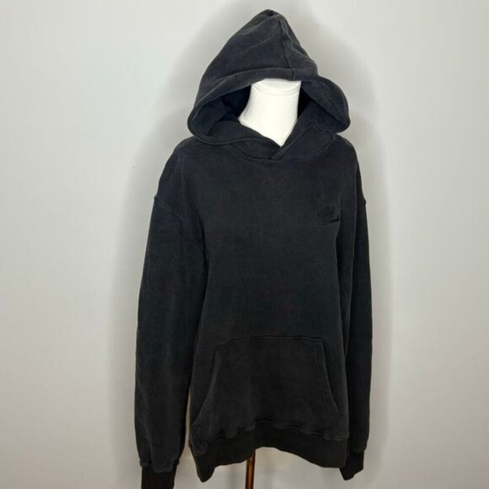 Club Paradise "A Midnight Romance" Faded Black Cotton Hoodie Mens Large